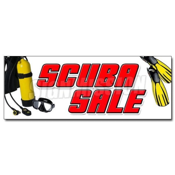 Signmission SCUBA SALE DECAL sticker diving shop equipment diver tank rental filled, D-24 Scuba Sale D-24 Scuba Sale - main